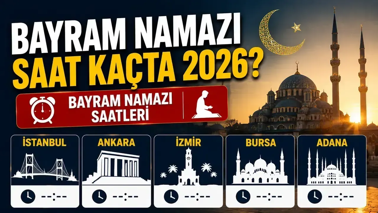 2026 Kurban Bayramı Namazı Saat Kaçta? 27 Mayıs Çarşamba Büyükşehirlerde Namaz Vakitleri (Diyanet Takvimi)