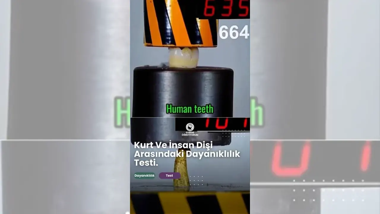 İnsan Dişi ve Kurt Dişi Arasındaki Dayanıklılık Testi Videolu