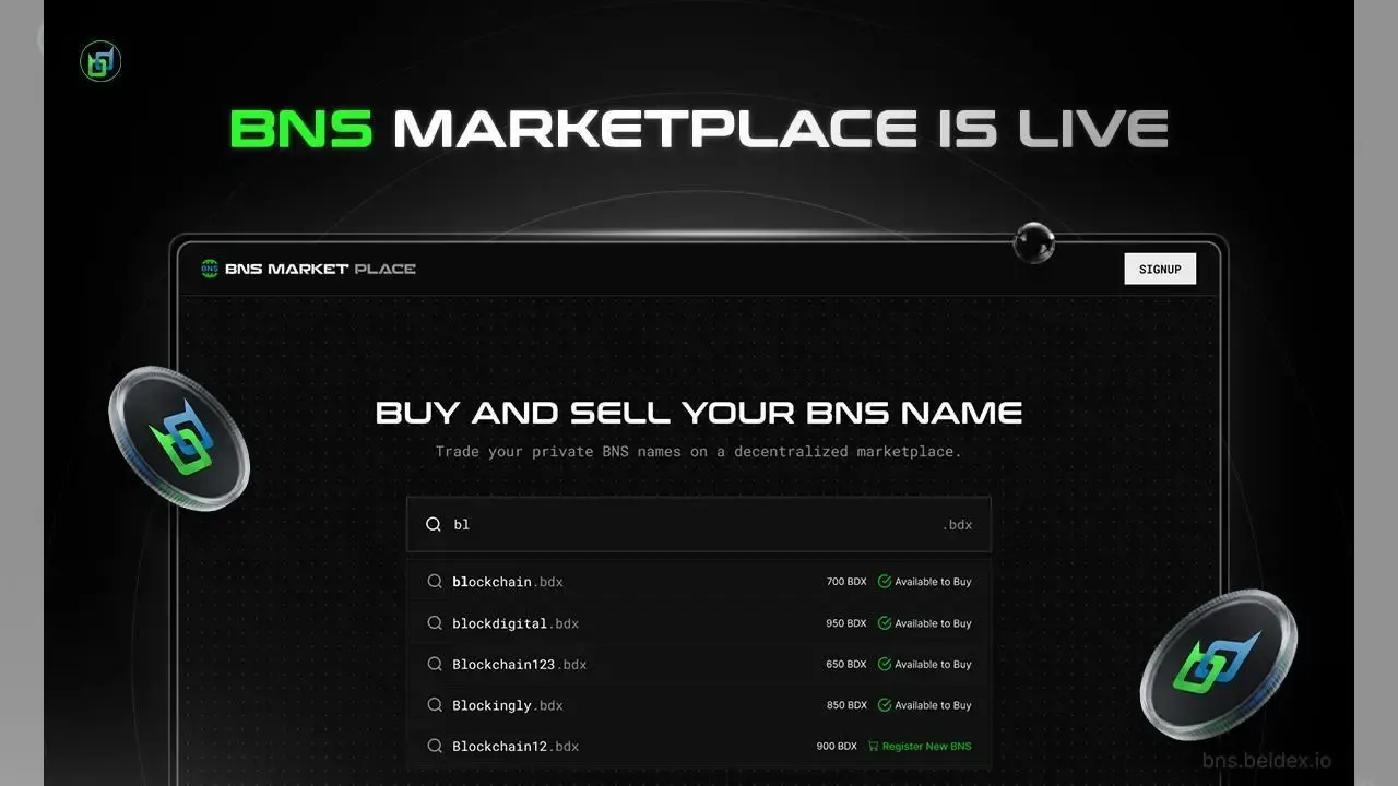 Web3 Dünyasında Dijital Egemenlik: Beldex, BNS Marketplace Lansmanı ile Merkeziyetsiz Kimlik Çağını Başlatıyor