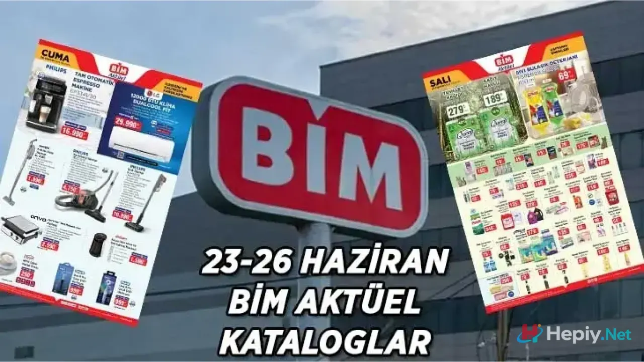 BİM Aktüel Katalog (23-26 Haziran), Şarjlı Süpürge, Klima ve Tam Otomatik Espresso Makinesi Fırsatları