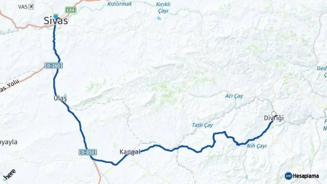Sivas Divriği Arası Kaç Km? Kapsamlı Seyahat ve Ulaşım Rehberi