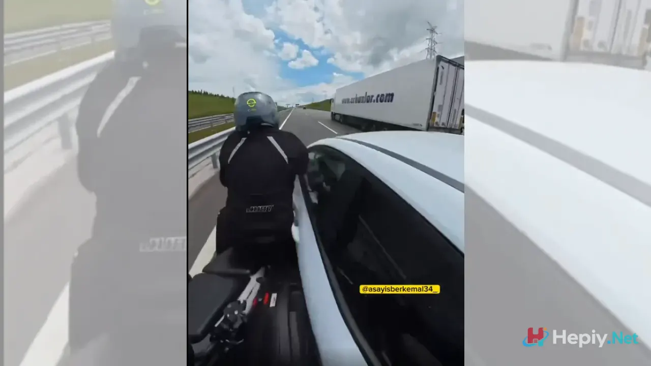 Bugün Kuzey Marmara Otoyolunda Motosiklet Kazası Oldu Video