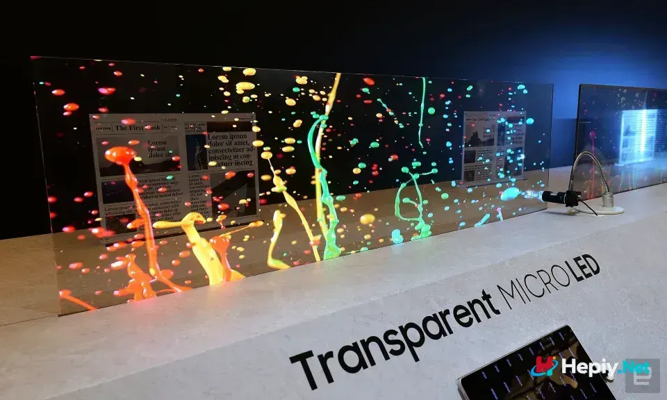 samsung teknolojide cigir acan seffaf microled ekranini tanitti
