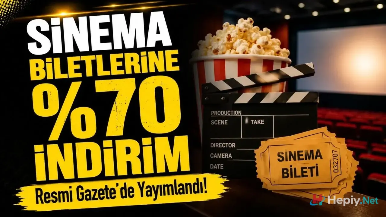 Sinema Biletlerinde Yüzde 70 İndirim Dönemi, Resmî Gazete'de Yayımlandı
