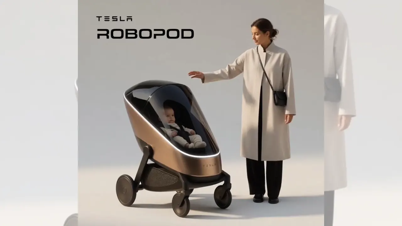 Tesla RoboPod İlk Tam Otonom Bebek Arabası 2499$'dan Başlayan Fiyatlarla Ebeveynlerin Hizmetinde!